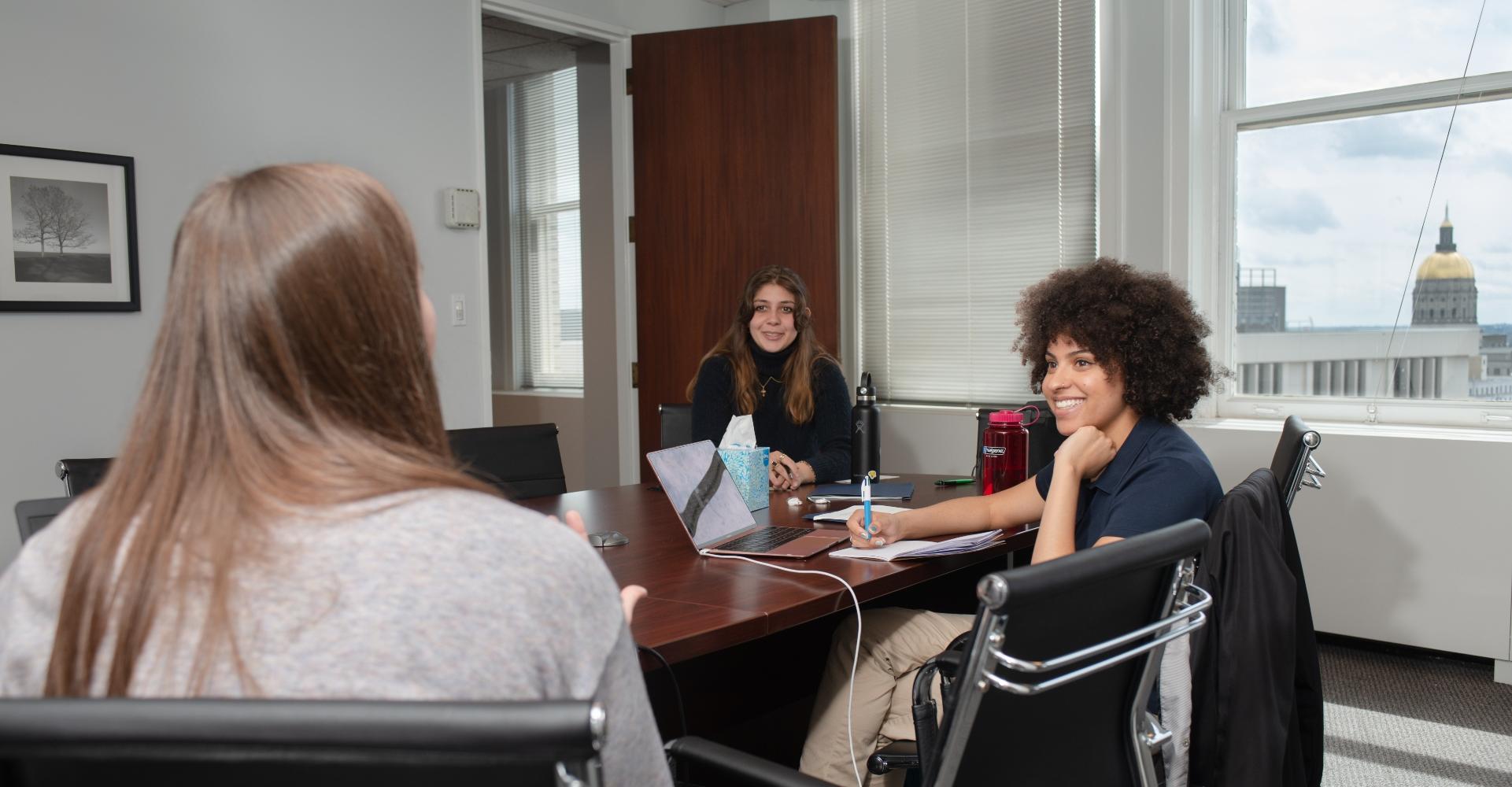 a student at an internship